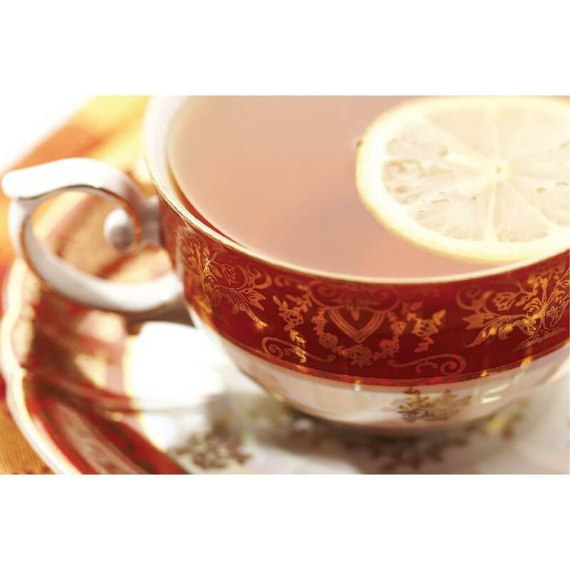 Πίνακας σε καμβά με φαγητά τσάι με λεμόνι